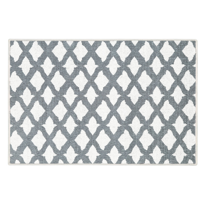 Tapis d'intérieur antidérapant Bani 36 po x 24 po, gris