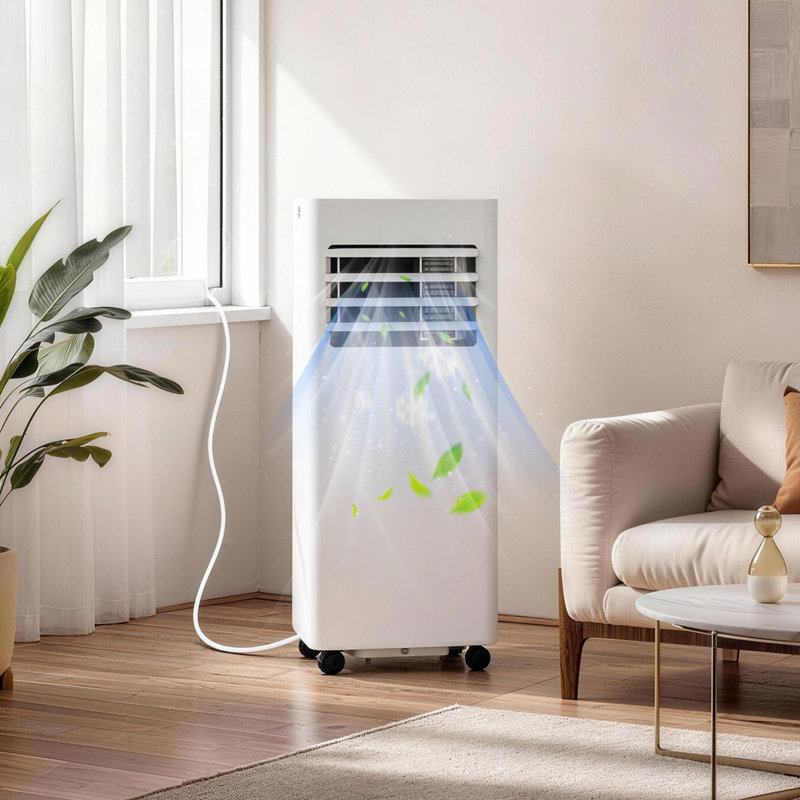 Climatiseur portatif connecté de 10 000 BTU avec télécommande et contrôle Wi-Fi