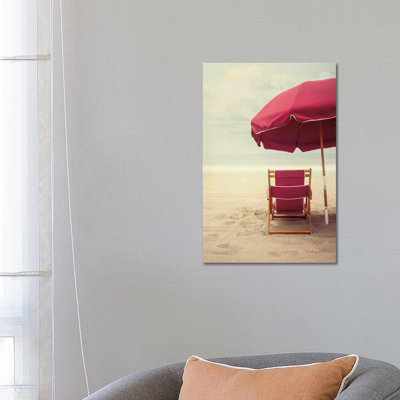 Under The Umbrella I by Elizabeth Urquhart - Wrapped Canvas Print