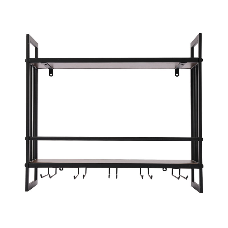 Akaylia Wine Bottle & Glass Rack with LED Light