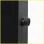 Table basse rétro noire antique avec silhouette arrondie - 2 tiroirs pour le rangement de l'entrée / bureau à domicile-289718208