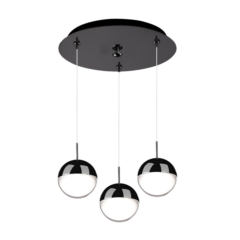 Pluto 11-in Black Chrome 3-Light Multi Pendant, 26 W, Black Chrome, 3 Lights