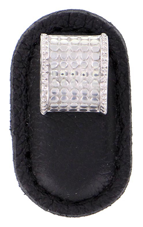 Tiziano Rectangular Knob, Black, Vintage Pewter