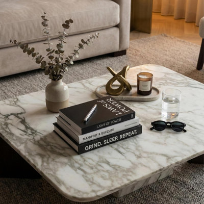 Ensemble de livres vierges décoratifs noirs et blancs - Accessoire de style table basse et tablette polyvalente