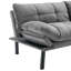 Canapé-lit futon convertible 2-en-1 avec accoudoirs et dossier réglables pour petits espaces, gris-1058791352