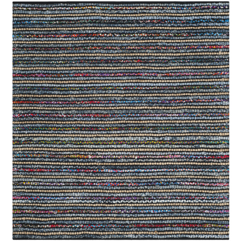 Doleman Hand Woven Cotton/Jute Rug in Natural, Square 6'