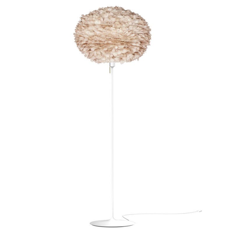 Lampe sur pied 71 po Eos, Brun pâle, blanc