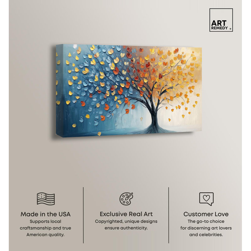 Colorful Butterfly Dream Tree Wrapped Canvas Art, 15" x 10"