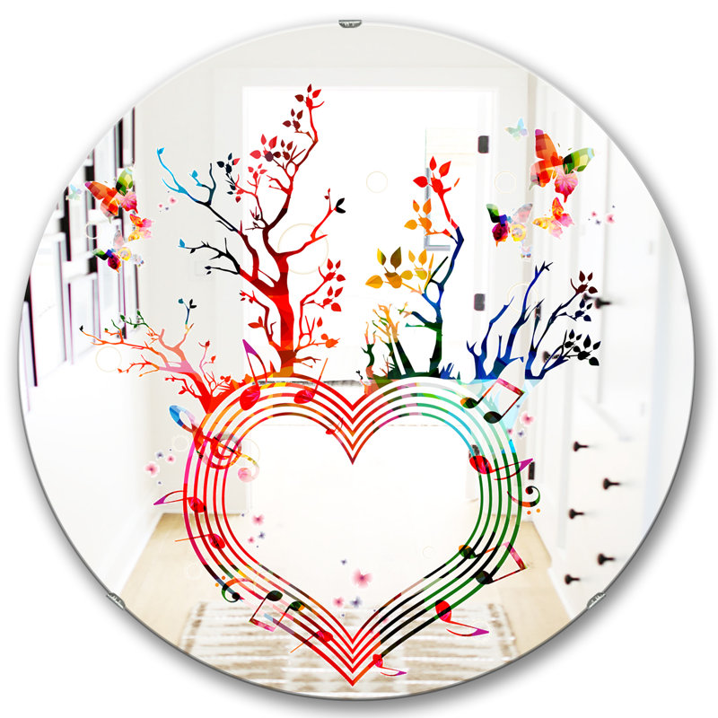 Miroir mural traditionnel Music Notes VI, H 31,5 po x l po