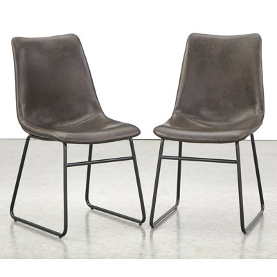 18'' H Faux Leather Upholstered Side Chair