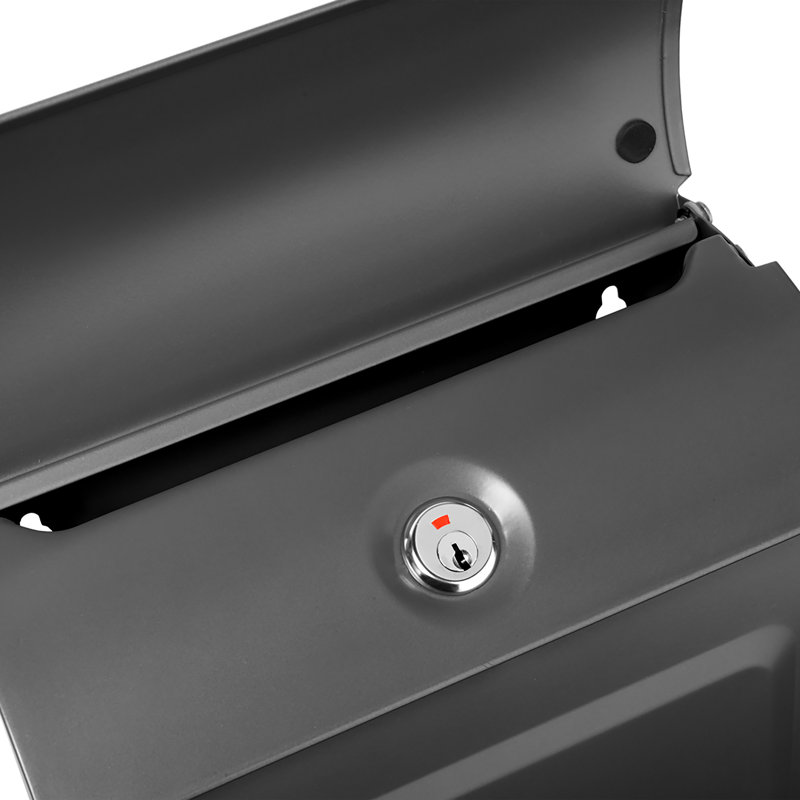 Aspen Graphite Small Locking Wall Mount Mailbox