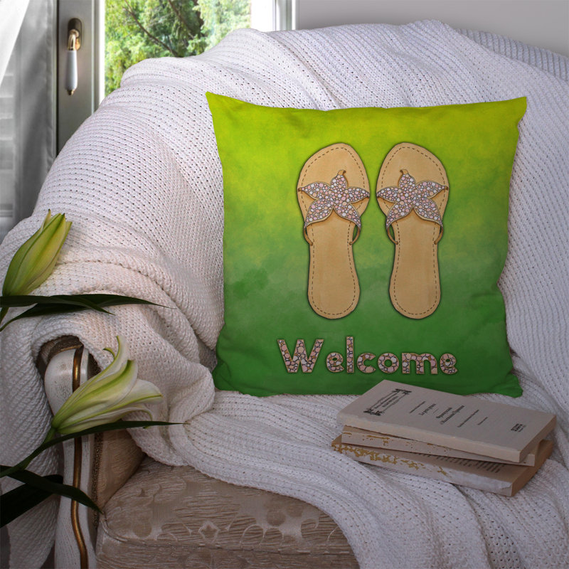 Coussin décoratif intérieur/extérieur à bascule, 14 po x 14 po