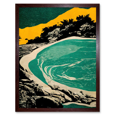 Beach Lagoon Abstract Marbled Seascape - Print