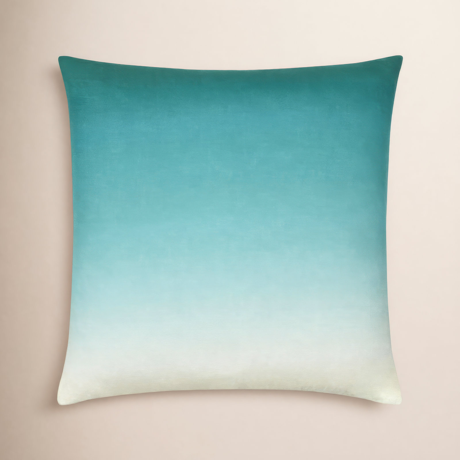 Deadra Ombre Linen Throw Pillow, 20" x 20", Down, Emerald