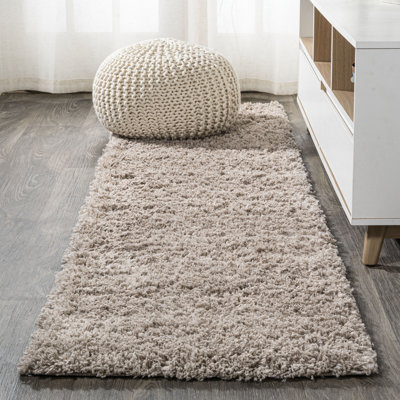 Anttwan Solid Shag Light Beige Rug