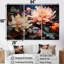 Ensemble d'art mural sur toile rose et beige-107749588-107749584