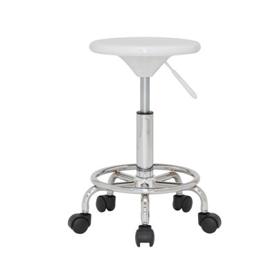 Cowgill Adjustable Height Industrial Stool with Footrest