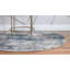 Tapis rond rond en pierre spirituelle ikat
