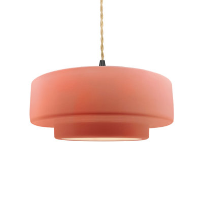 Luminaire suspendu tambour 1 lumière Gela