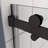Matt Black Sliding Shower Door - 5/16" Tempered Glass, Nano Clean Functionality Bathroom Door, Matted Finish, Adjustable Wall Channel-117060970