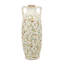 Vase en céramique 6 x 6 x 15,5 po avec motifs floraux multicolores