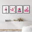 Croquis de mode Paris, Tour Eiffel, parfum, encadré sur papier, impression de 4 pièces-97782681-97782685