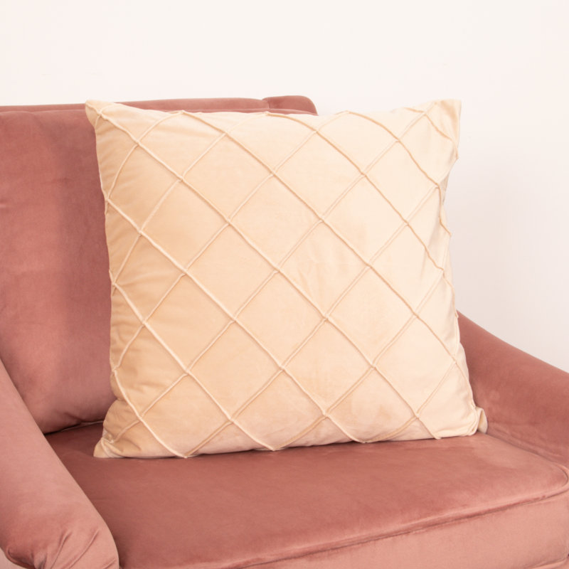 Aagand Geometric Square Cushion Cover, Beige