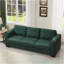 Canapé de salon 93,7 po en tissu de style moderne, canapé à accoudoirs carrés avec porte-gobelet, canapé de rangement, revêtement en polyester vert.-2102054173