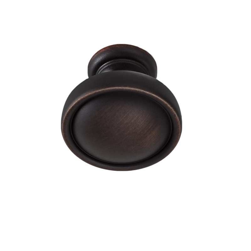 Grayson 1-1/8" Diameter Oil Rubbed Bronze Round Cabinet Knob, Oil Rubbed Bronze, 1 1/8"