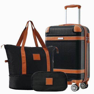 Hardshell Luggage Set 3-Piece, 20 Inch Carry-On Suitcase with Spinner Wheels TSA Lock, Lightweight Durable ABS