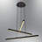 Modern Black Chandelier with Metal Body & Acrylic Cap, 25.9 inches Diameter x 47.2 inches Height | 4 x 13W LED Sockets, 3000K, 5200 Lm | Scandinavian Design, Elegant Lighting for Home & Office Spaces
