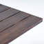 Table de salle à manger, pieds blancs, plateau brun foncé pour une utilisation quotidienne, fabrication en bois élégante et palette de couleurs, largeur