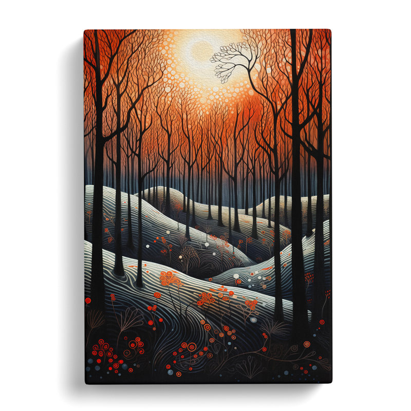 Winter Forest Modern - Wrapped Canvas, 60cm H x 40cm W x 3cm D