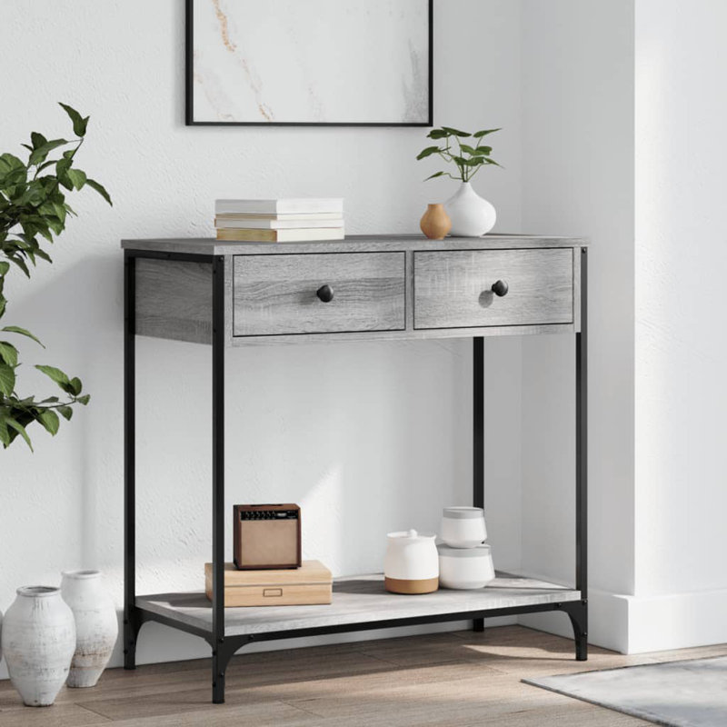 Console Table, 75cm H x 75cm W x 34.5cm D, Black