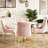 Velvet Upholstered Side Chair With Gold Legs -5489995-5490006