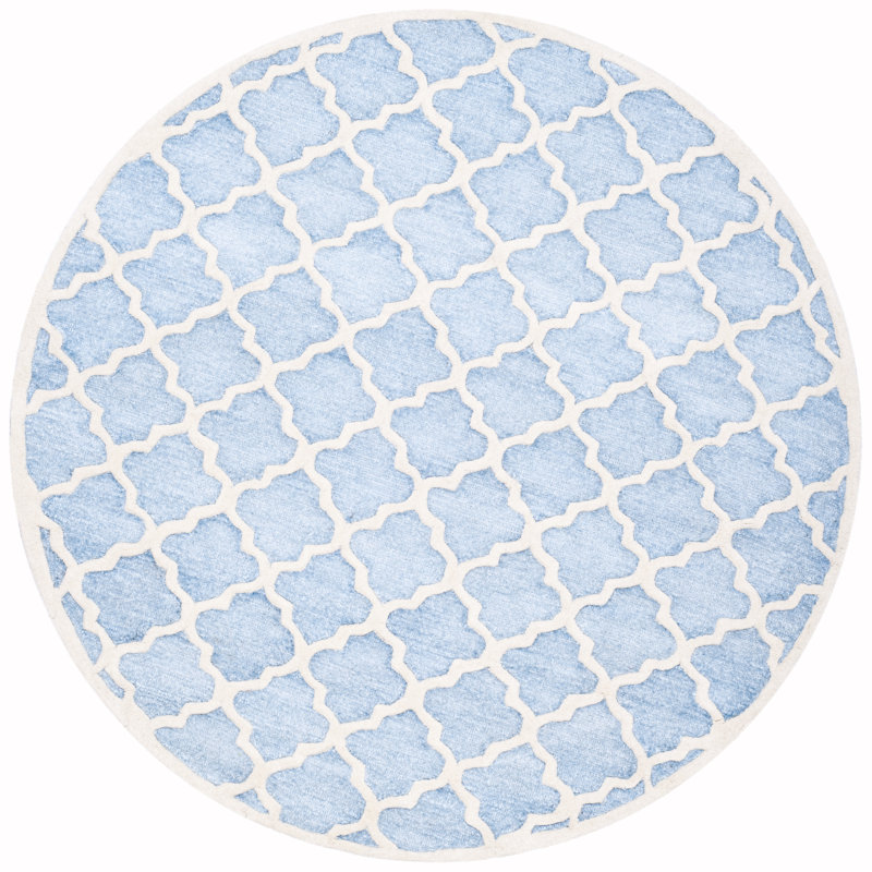 Tapis géométrique touffeté à la main Precious, Rond 6 pi
