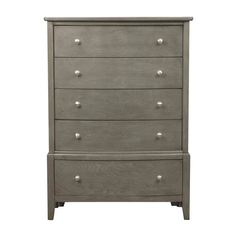 Commode 5 tiroirs P 38, Gris