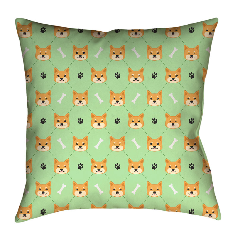 Housse de coussin Katelyn Elizabeth, 26 po x 26 po, Vert menthe, Sergé de coton
