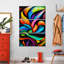 Koi Fish Abstract - 3 pièces sur toile tendue-73422018