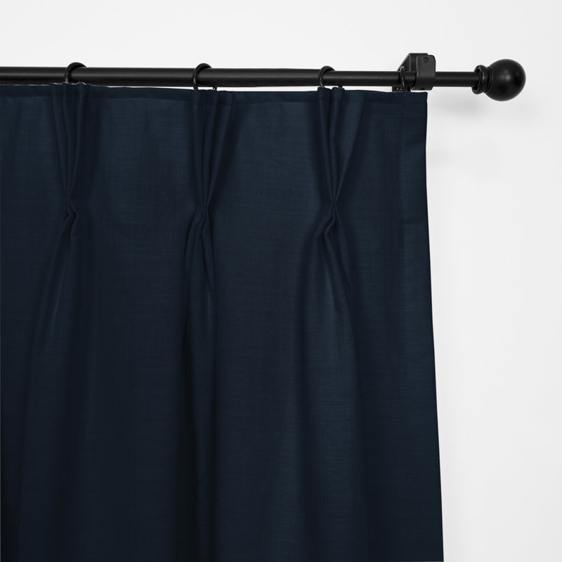 Paire de rideaux Elsie, L 40 po x L 108 po, Bleu marine véritable
