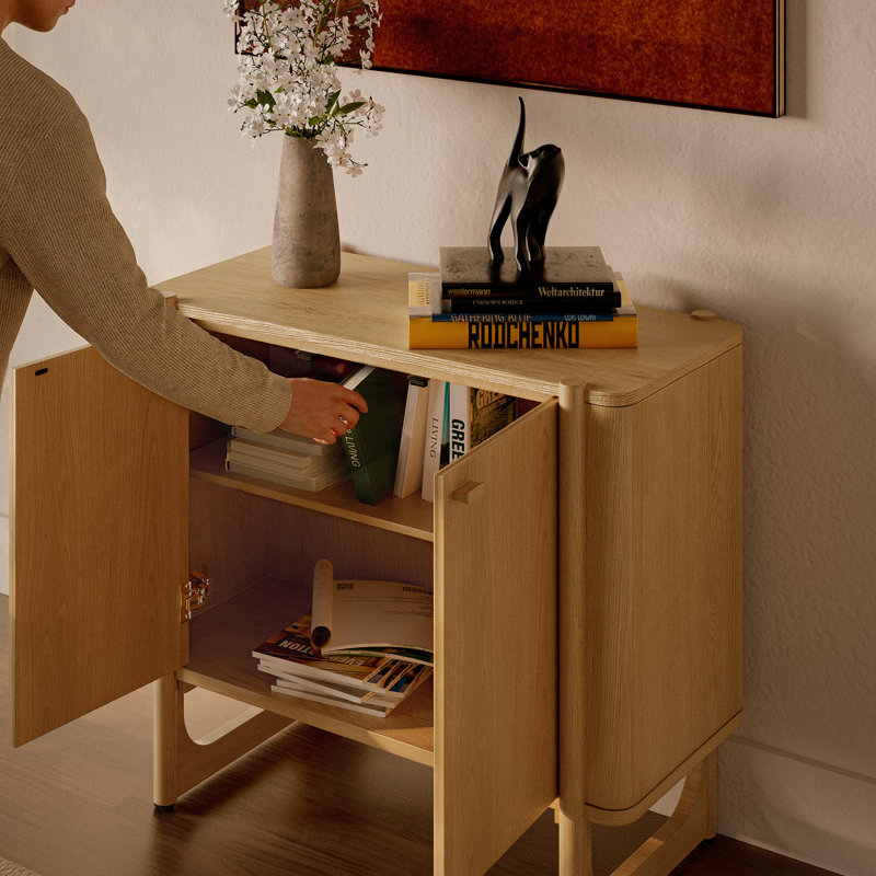 Mid-Century Modern Rectangular Storage Accent Cabinet