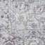Tapis oriental gris / ivoire en polyester / coton lavable à la machine-100089430