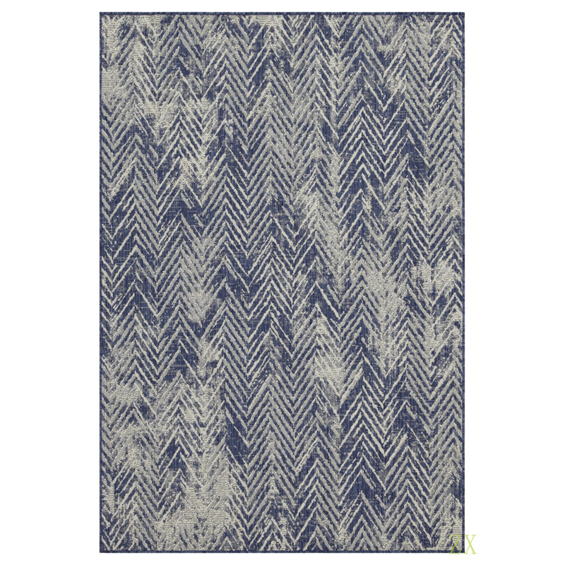 Sunshine 2 Ft. 7 In. X 7 Ft. 3 In. Indoor/Outdoor Area Rug, Blue, Runner 2'7" x 7'3"