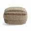 Grand pouf rustique en laine et coton