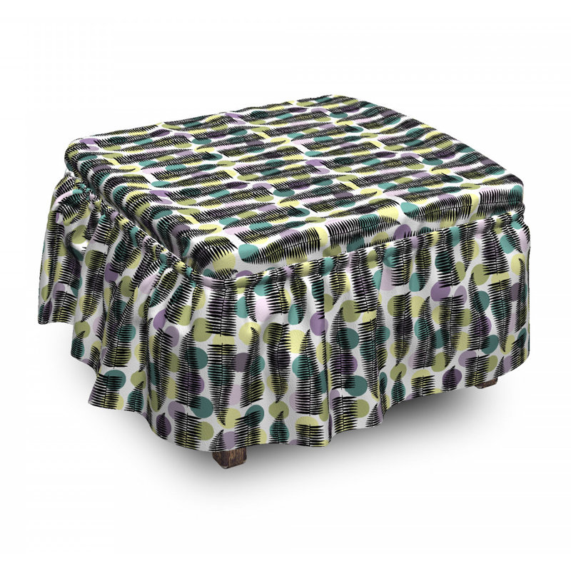 Housse pour repose-pieds ornemental pois points