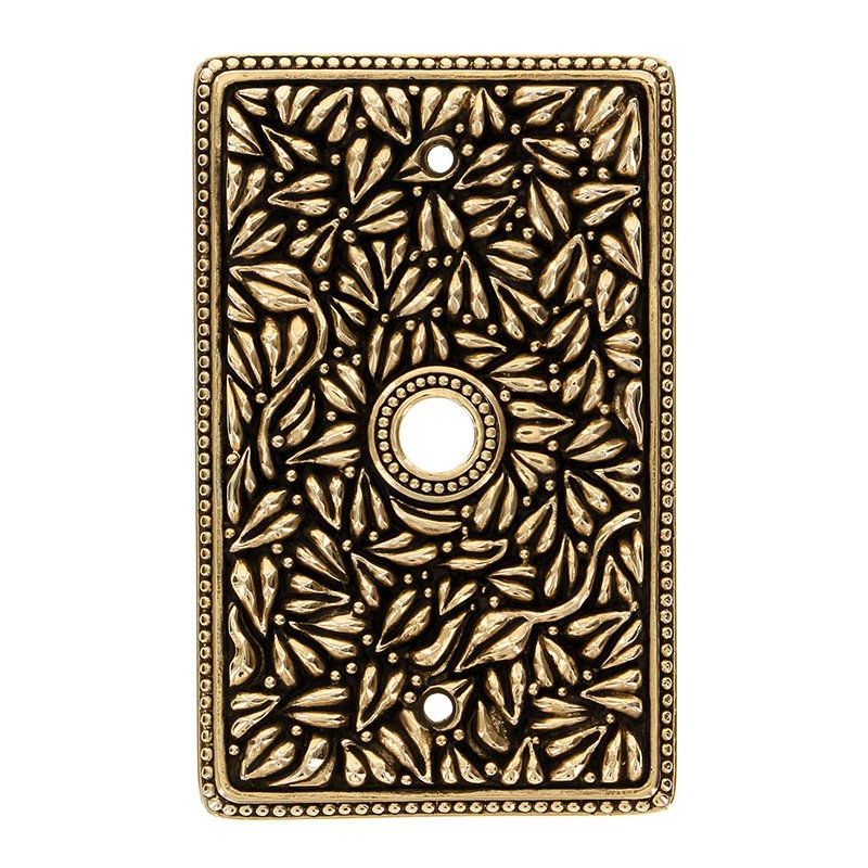 San Michele 1-Gang Coax Wall Plate, Antique Gold