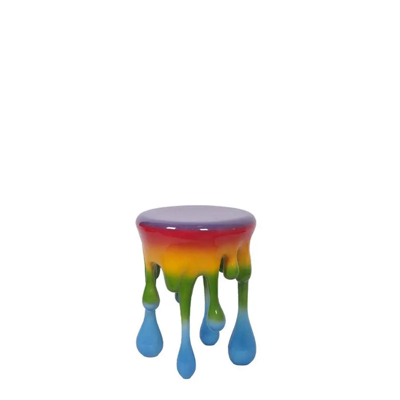 Rainbow Melting Side Table Dripping Statue