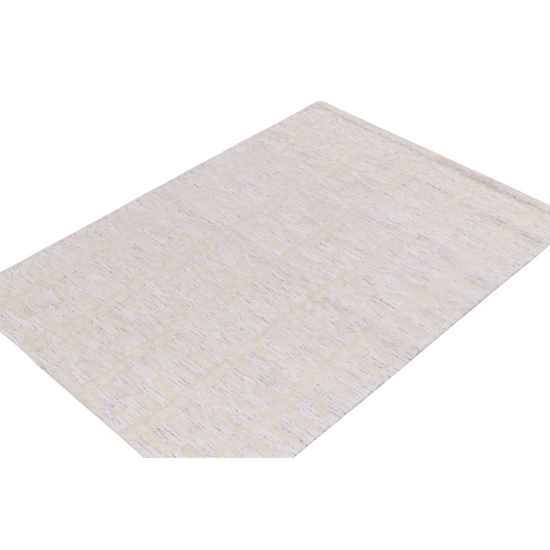 Scandinavian Wool Floral Area Rug, Rectangle 10' x 14'