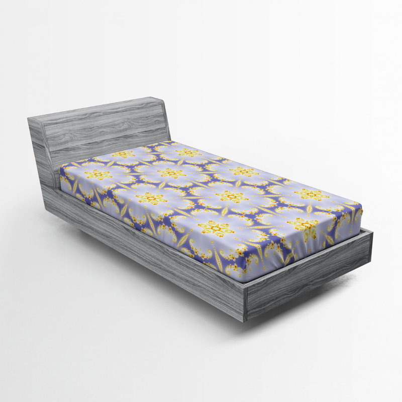 Microfiber Floral Fitted Sheet, Twin XL Fitted Sheet