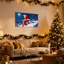 Ensemble de 3 reproductions d'art sur toile, "Christmas Santa Climbs Chimney Under Moonlit Sky"-1106833372